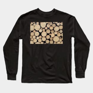 Wood at a local lumber yard. Oil paint effect. Long Sleeve T-Shirt